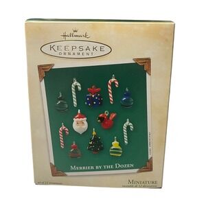 2003 Hallmark QXM5049 "Merrier‎ by the Dozen" Ornament Set